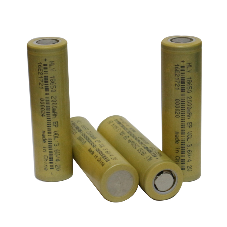 Rechargeable 18650 Lithium Battery 2000mah High Discharge Rate Lithium Ion Battery 48g