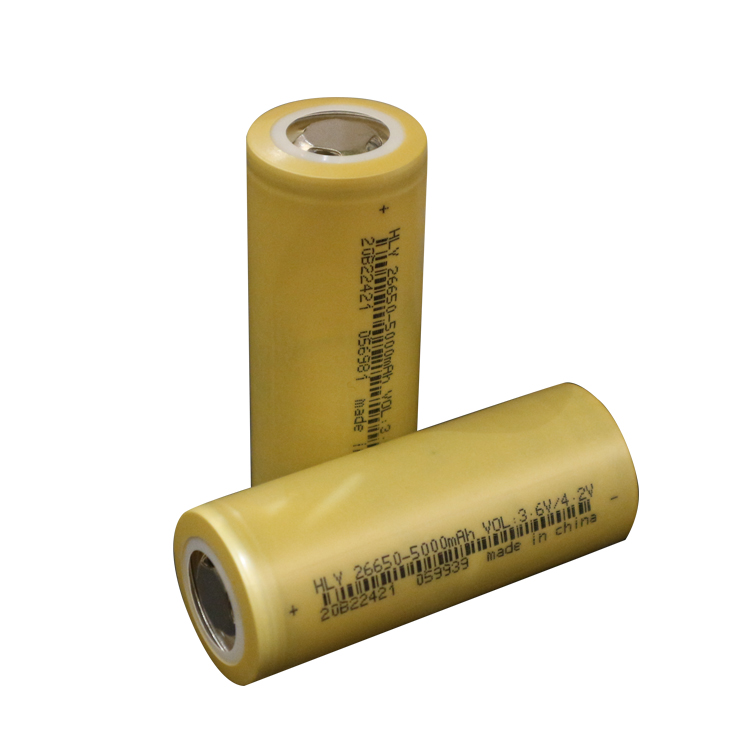 5000mAh 26650 3.6 Volt Lithium Battery Rechargeable High Discharge Rate