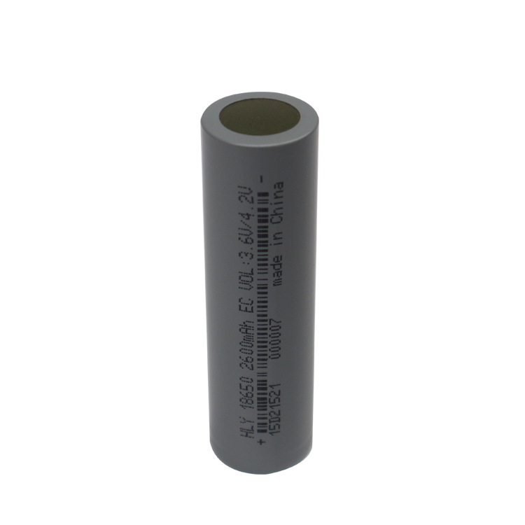 Fast Charging 18650 Lithium Battery Cells 0.5C Rechargeable Battery 2600mah