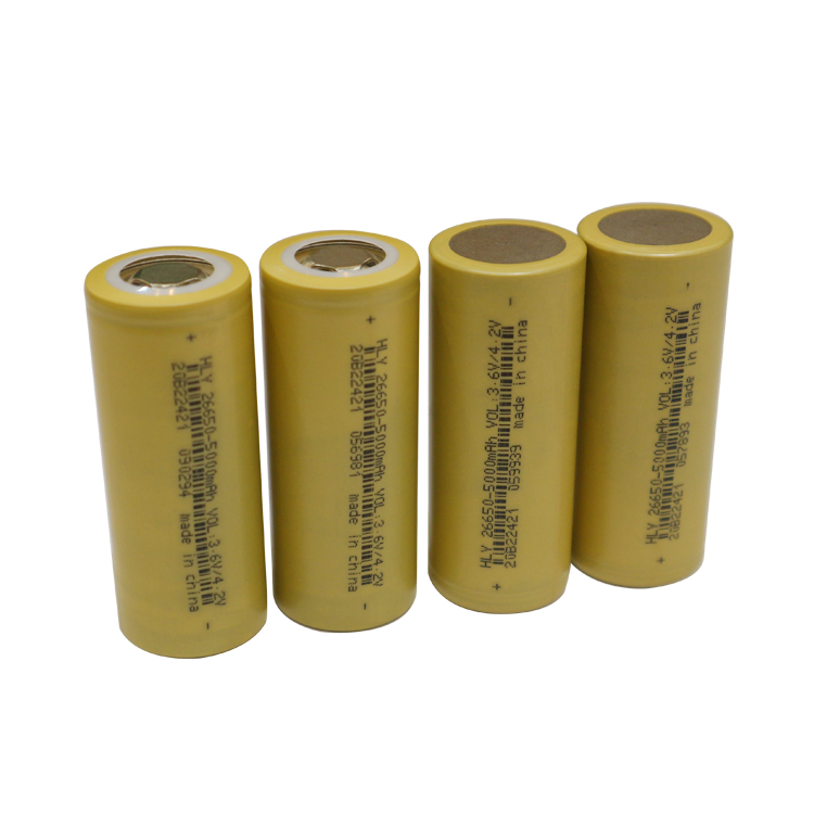 Long Cycle Life 26650 Lithium Cylindrical Battery Cells 3.6V 5000mAh Rechargeable